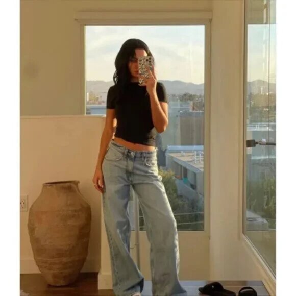 SKIMS Fits Everybody T-Shirt in Onyx Black Size XX-Small - Picture 8 of 11